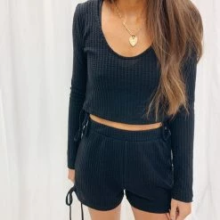 Indie Mae Waffle Knit Set