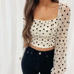 Indie Mae Polka Dot Top Clothes