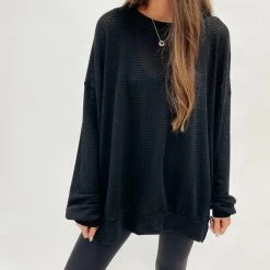 Indie Mae Savannah Waffle Pullover