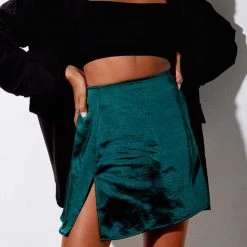 Indie Mae Satin Mini Skirt Clothes