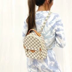 Indie Mae Checkered Mini Backpack Handbags