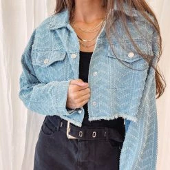 Indie Collection Textured Denim Jacket