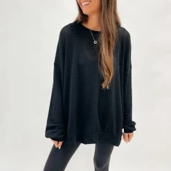 Indie Mae Savannah Waffle Pullover