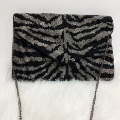 Indie Mae Animal Print Beaded Crossbody + Clutch Accessories