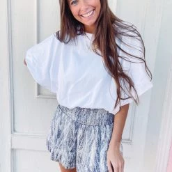 Indie Collection Adair Printed Smocked Shorts