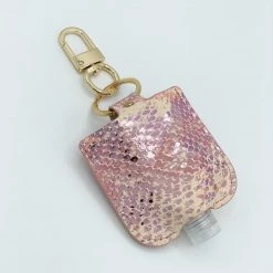 Indie Mae Accessories Pink Hand Sanitizer Case Keychain