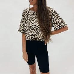 Indie Mae Leopard Cropped Tee Clothes