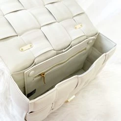 Indie Collection New Arrivals Cassi Chain Crossbody- Chalk