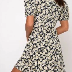 Indie Mae Clothes Motel Carrie Mini Dress In Aster Blue