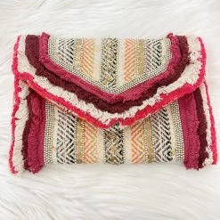 Indie Collection Pink Beaded Crossbody + Clutch