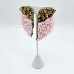 Indie Collection New Arrivals Jessi Blush Wing Earrings