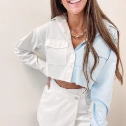 Indie Collection Two-Toned Button Up New Arrivals