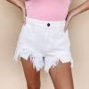 Indie Collection New Arrivals White Denim Shorts