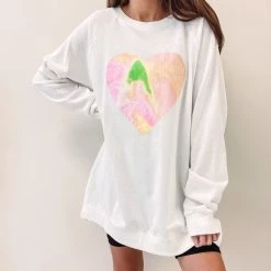 Indie Collection Oversized Heart Pullover
