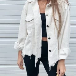 Indie Mae Cream Cord Jacket