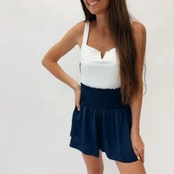 Indie Mae Adair Smocked Shorts (Multiple Colors) Clothes