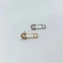 Indie Mae The Mina Safety Pin Stud Earrings