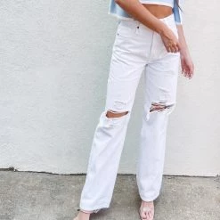 Indie Collection Clothes White Dad Jeans