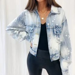 Indie Mae Acid Wash Denim Jacket Clothes