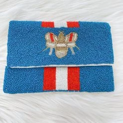 Indie Collection Accessories Small Beaded Bee Crossbody + Clutch