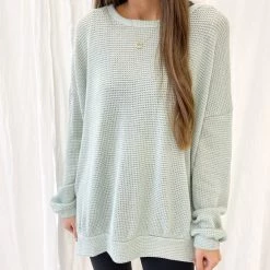 Indie Mae Savannah Waffle Pullover