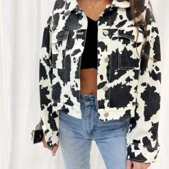 Indie Mae Clothes Cowprint Jacket