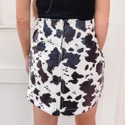 Indie Collection Cowprint Mini Skirt New Arrivals