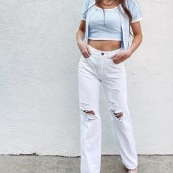 Indie Collection Clothes White Dad Jeans