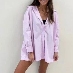 Indie Collection Lilac Shirt Cover Up Vacay Collection