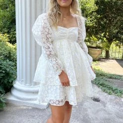 Indie Collection 3D Yellow Daisy Babydoll Dress