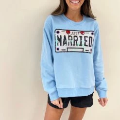 Indie Collection Just Married Pullover - Queen Of Sparkles