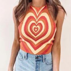Indie Collection Hearts Crop Top