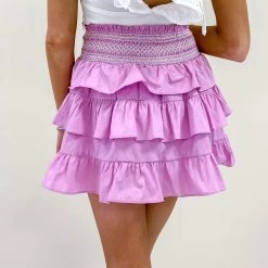 Indie Collection Natasha Ruffle Skirt - Lilac