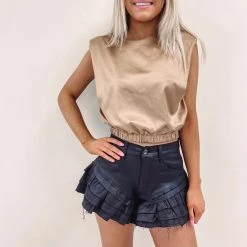 Indie Collection Mae Ruffle Shorts - Black