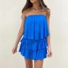 Indie Collection Vacay Collection Kendra Smocked Dress - Blue