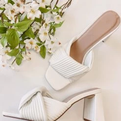 Indie Collection White Knotted Heel