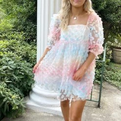 Indie Collection 3D Floral Babydoll Dress New Arrivals