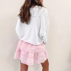 Indie Collection Milan Ruffle Skirt - Pink