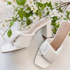 Indie Collection White Knotted Heel