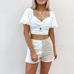 Indie Collection Two Toned Tan Denim Shorts New Arrivals