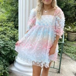 Indie Collection 3D Floral Babydoll Dress New Arrivals