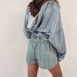 Indie Collection Smocked Athletic Shorts - Sage New Arrivals