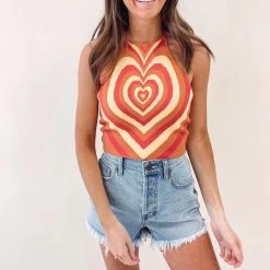 Indie Collection Hearts Crop Top