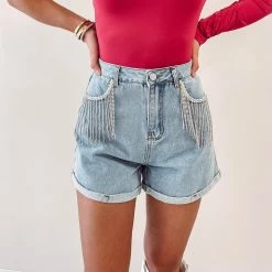 Indie Collection Clothes Dallas Rhinestone Shorts