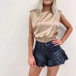 Indie Collection Mae Ruffle Shorts - Black