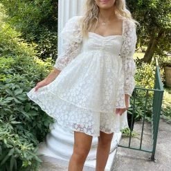 Indie Collection 3D Yellow Daisy Babydoll Dress