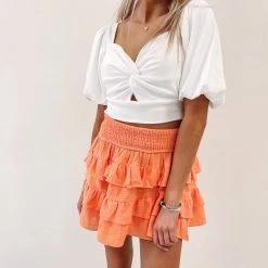 Indie Collection New Arrivals Santorini Smocked Skirt