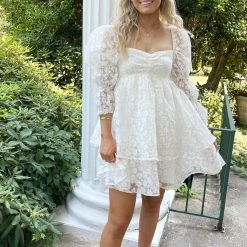 Indie Collection 3D Yellow Daisy Babydoll Dress