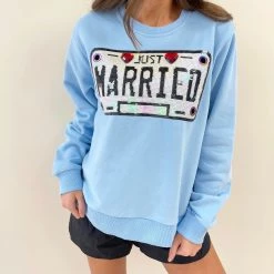 Indie Collection Just Married Pullover - Queen Of Sparkles