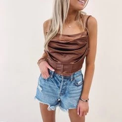 Indie Collection Tops Vivian Silk Corset Top